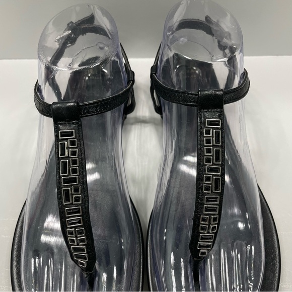 Cole Haan Grand Os Black Tstrap Sandals Size 7.5 - Picture 6 of 13